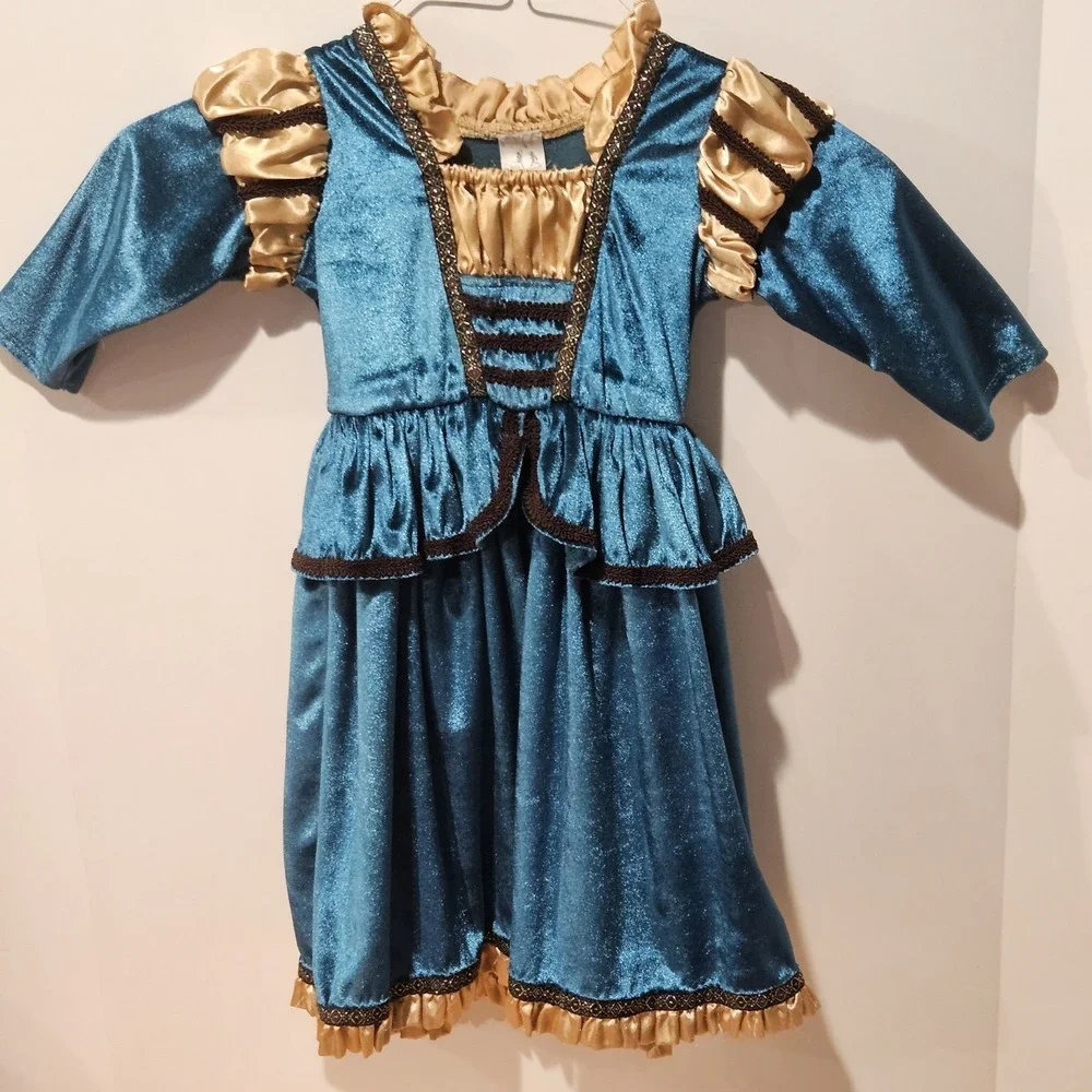 Little Adventures Merida Brave Princess Costume Dress Girls Small 1-3